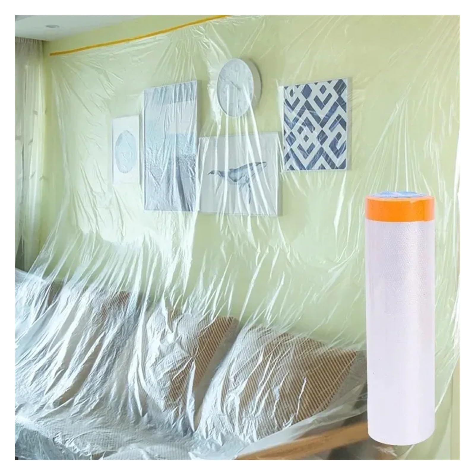 1/2/3 PC película a prueba de polvo gabinetes autoadhesivos muebles películas protección contra el cubiertas pintura pared plástico for hogar para Muebles(2.4x10M,3rolls-30m)