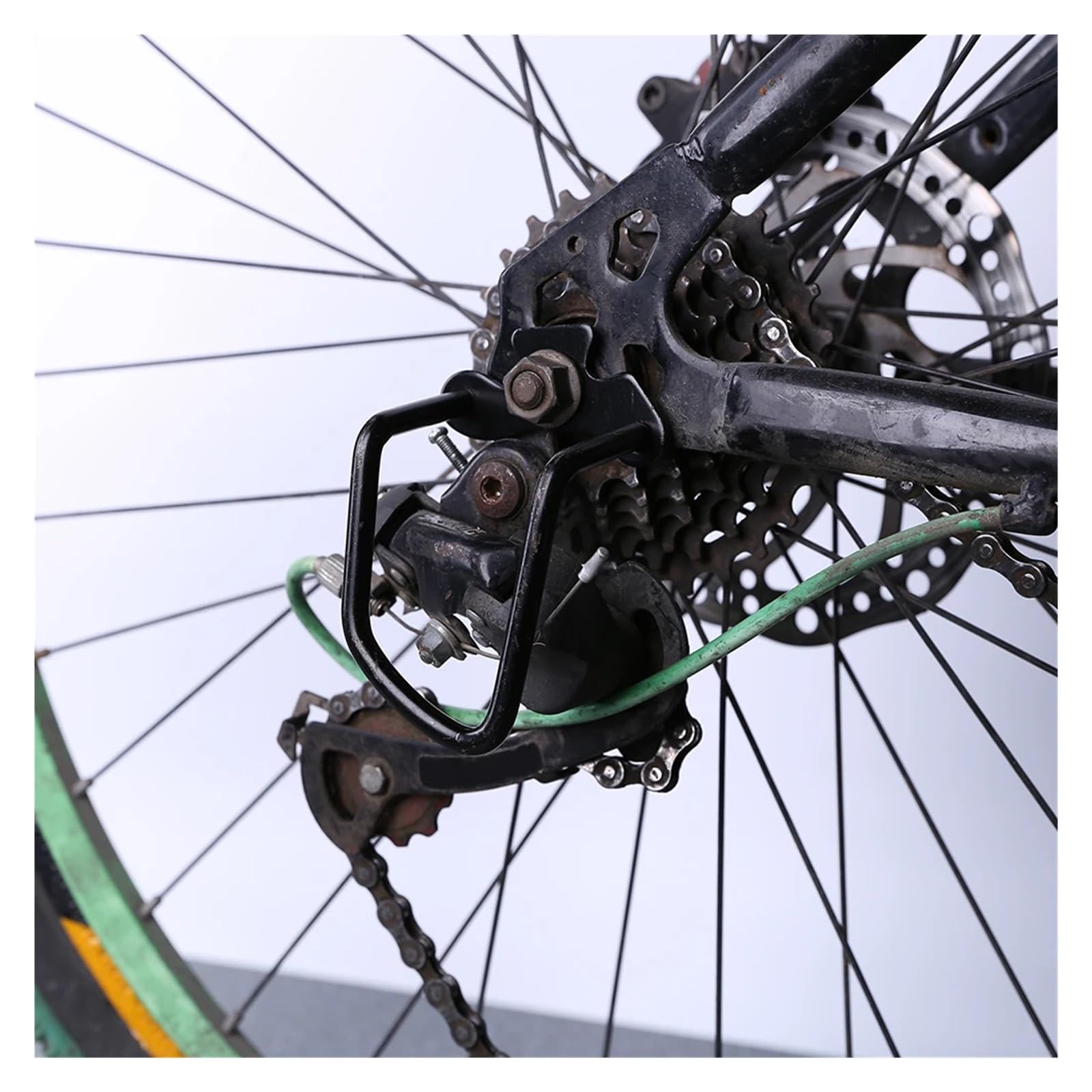 Schaltwerkschutz Fahrrad Metall Schaltwerk Schutz Bike Gear Hinten Mountain Road Kette Aluminium Zubehör