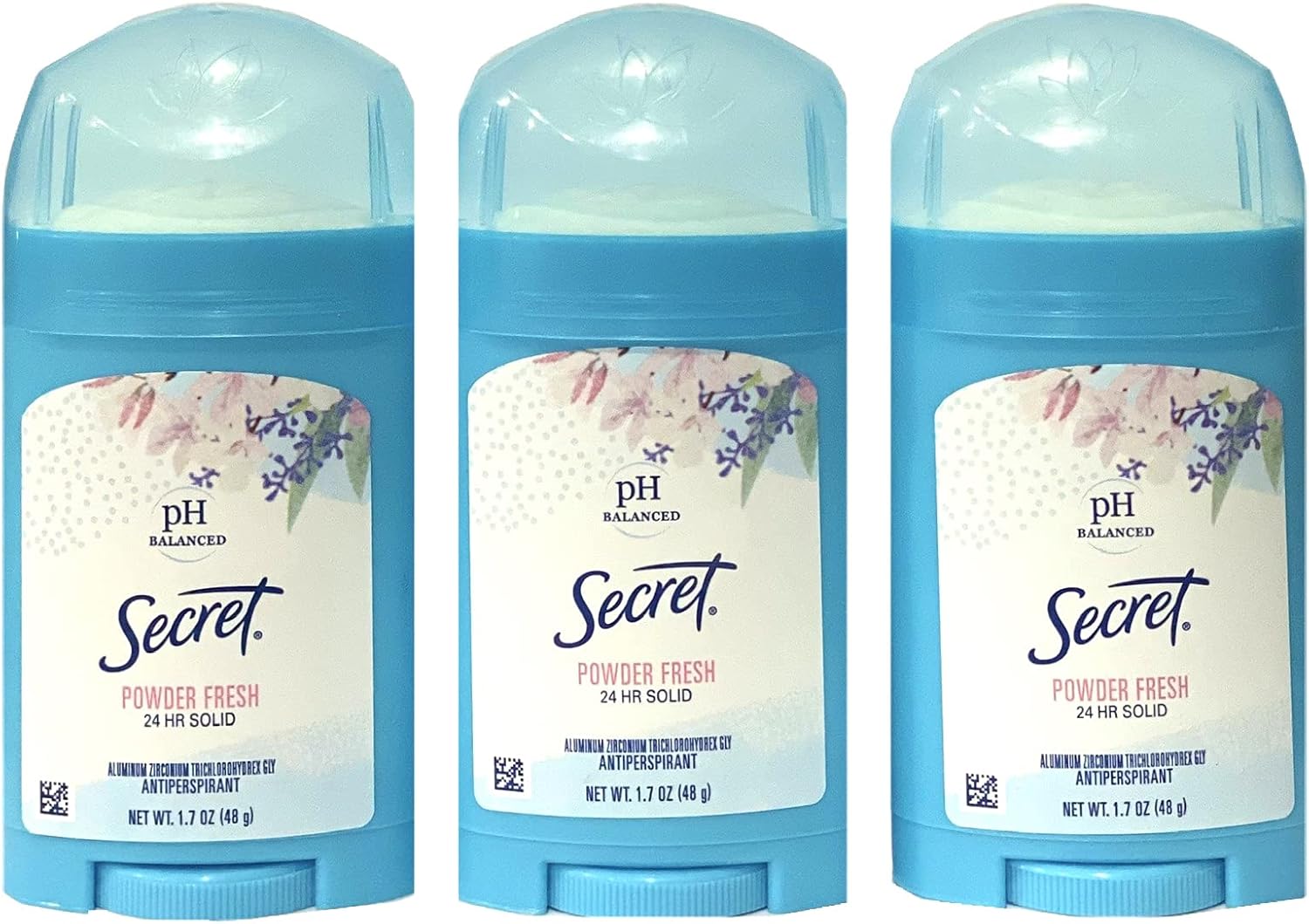 Secret Secret Anti-Perspirant Deodorant Wide Solid Powder Fresh, Powder Fresh, 1.7 Ounce (Pack of 3) : Beauty & Personal Care
