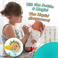 Vista 3 de Ja-Ru Biberones mágicos para muñecas de bebé, botella de leche y botella de jugo, accesorios para muñecas de bebé. Set con 2 botellas. 701-1