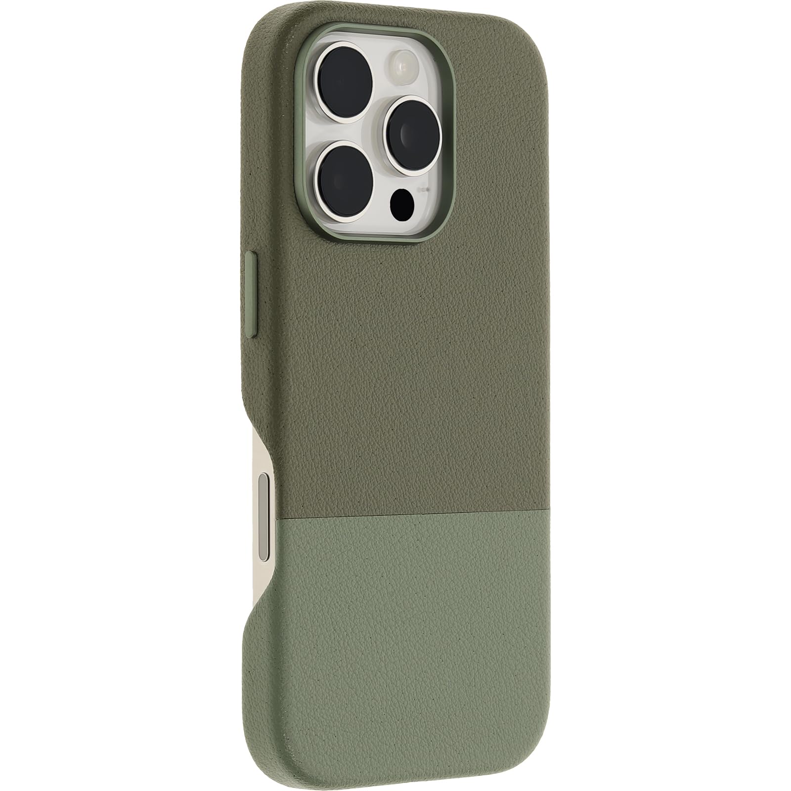 Otterbox Leather Alternative Slim Funda para iPhone 16 Pro, a Prueba de Golpes, a Prueba de caídas, Funda Fina Protectora, Testada 3X con estándares Militares anticaídas, Mojave Moss