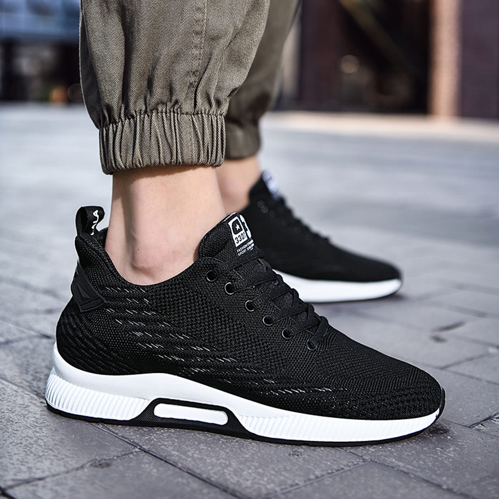 Meidiastra Zapatos de elevación para Hombre de Malla Zapatos Deportivos y de Senderismo al Aire Libre - Tacón de 6 cm