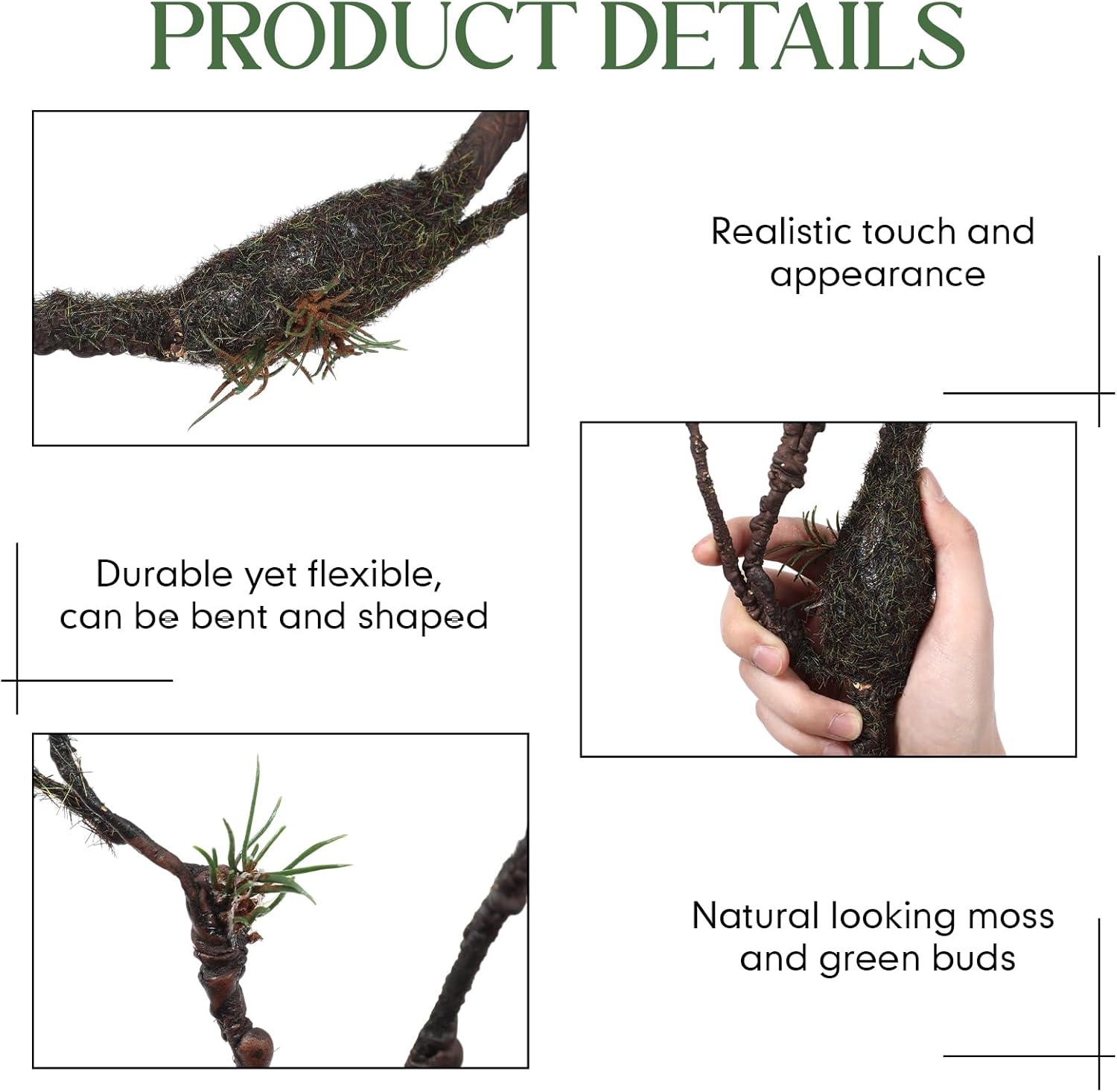 Giegxin 98in Bendable Tree Branches for Decoration Artificial Tree Twigs Fake Vine Branches Fake Plants Trunk Garland for Forest Room Home Garden Wedding Wall Door Christmas Halloween Decoration - Image 3