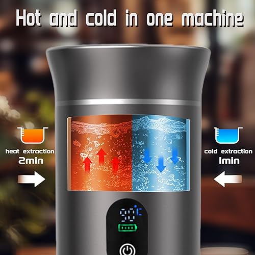 Miniatura 5 de Máquina de café espresso portátil 3 en 1 para viajes y campamentos, cafetera portátil de 20 bares con pantalla LED USB-C, cafetera para automóvil,