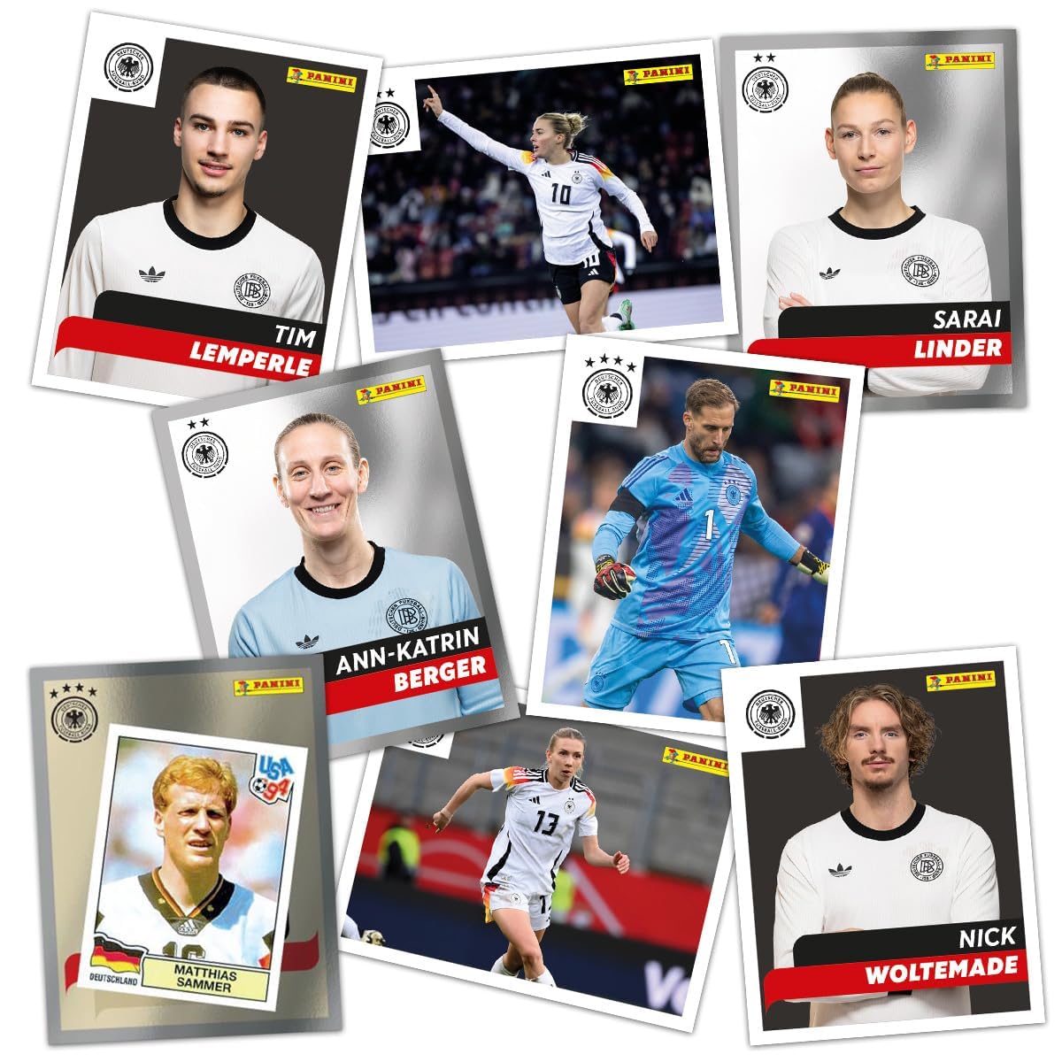 Panini DFB 2025-125 Jahre Fußballgeschichte Stickerkollektion (Box mit 36 Tüten)