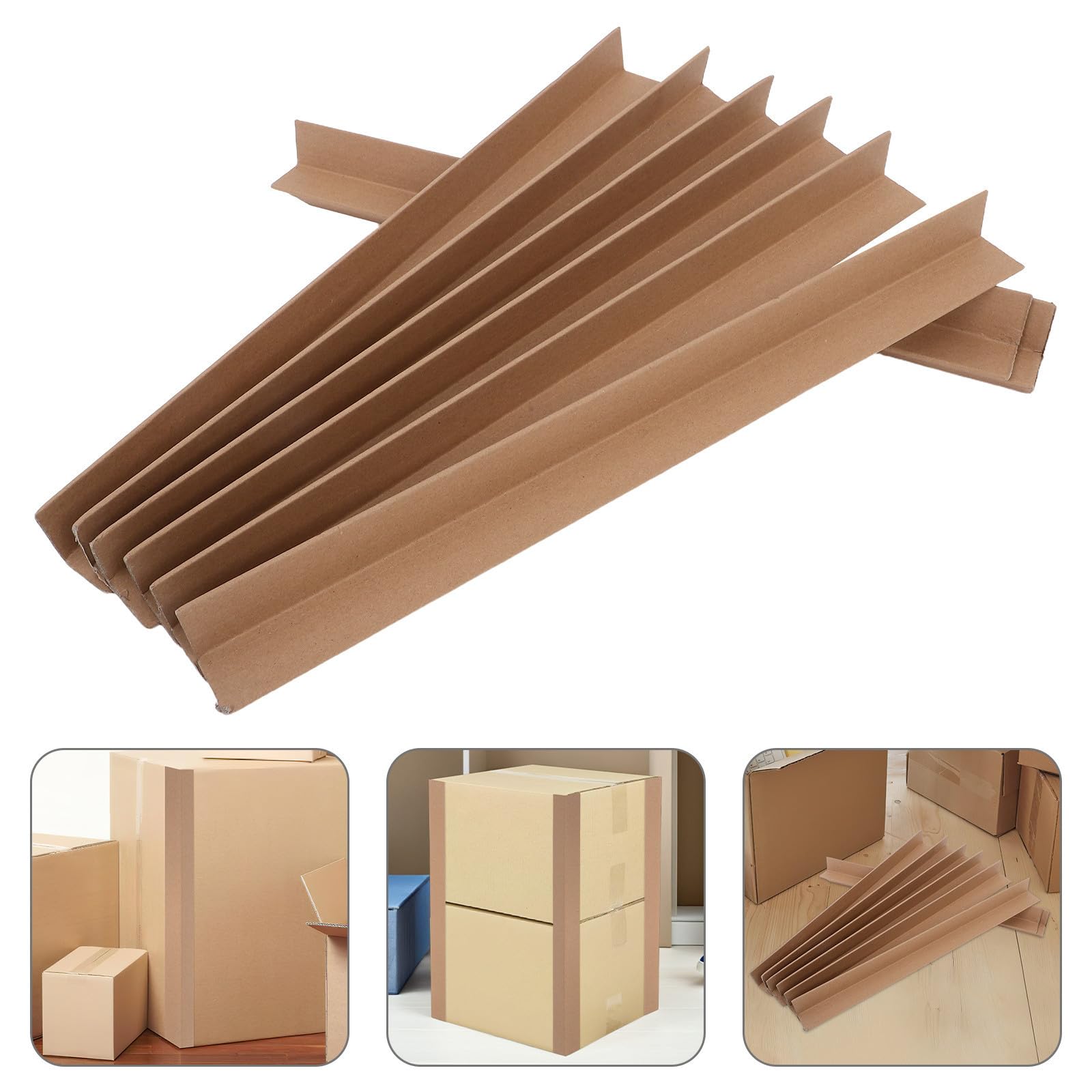 Gadpiparty Protections D'angle D'expédition en Papier 20pcs pour Cartons, Réutilisables, Protection Renforcée des Bords, pour Déménagement et Emballage