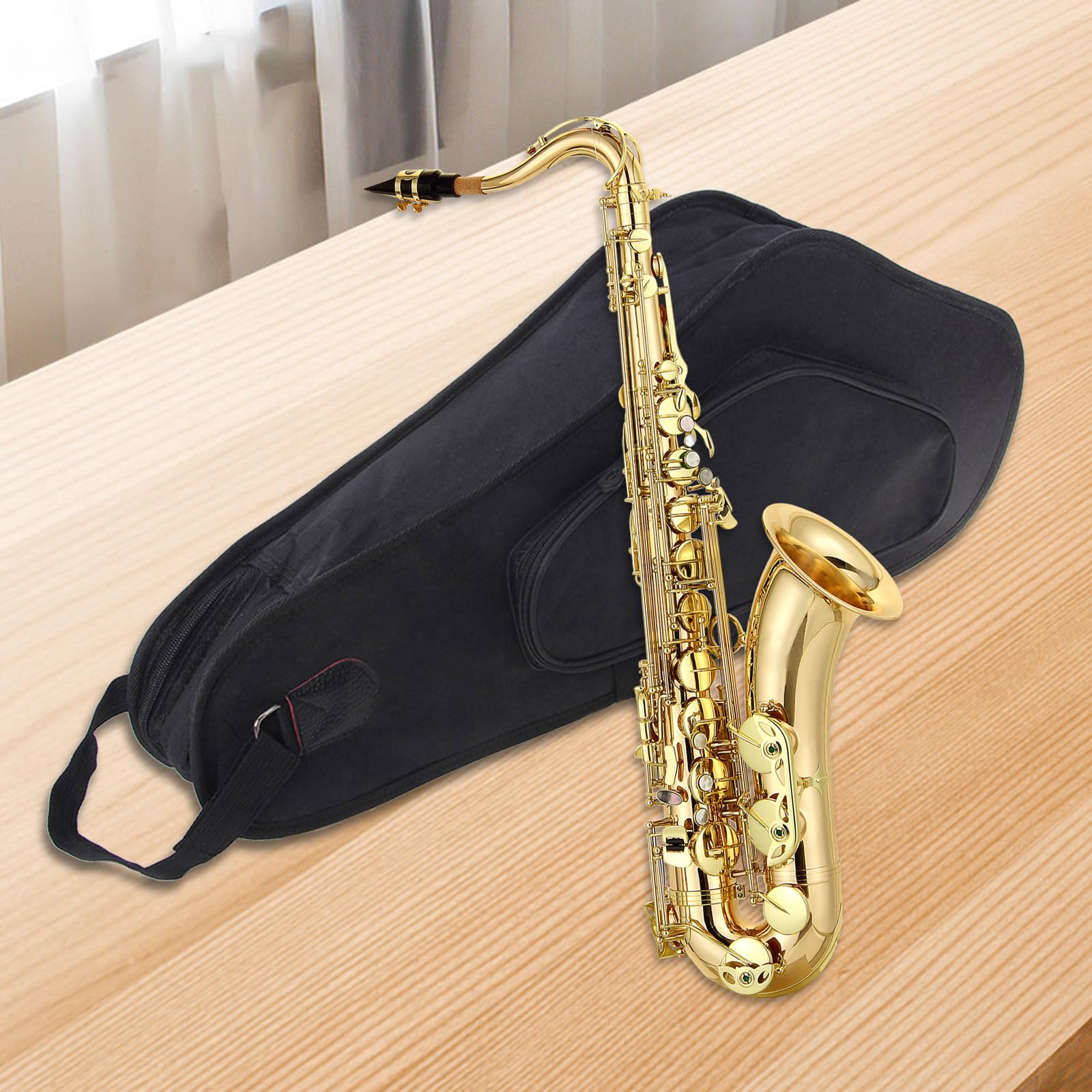 Bolsa protectora para saxofón que ofrece varias opciones de transporte, mochila multifuncional para saxofón con textura de nailon para saxofón