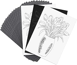 100 Blatt Transfer- und Kopierpapier, A4 Black Carbon pauspapier für holz, kohlepapier zum nachzeichnen, graphitpapier, durchschreibepapier, 21 x 29,7 cm