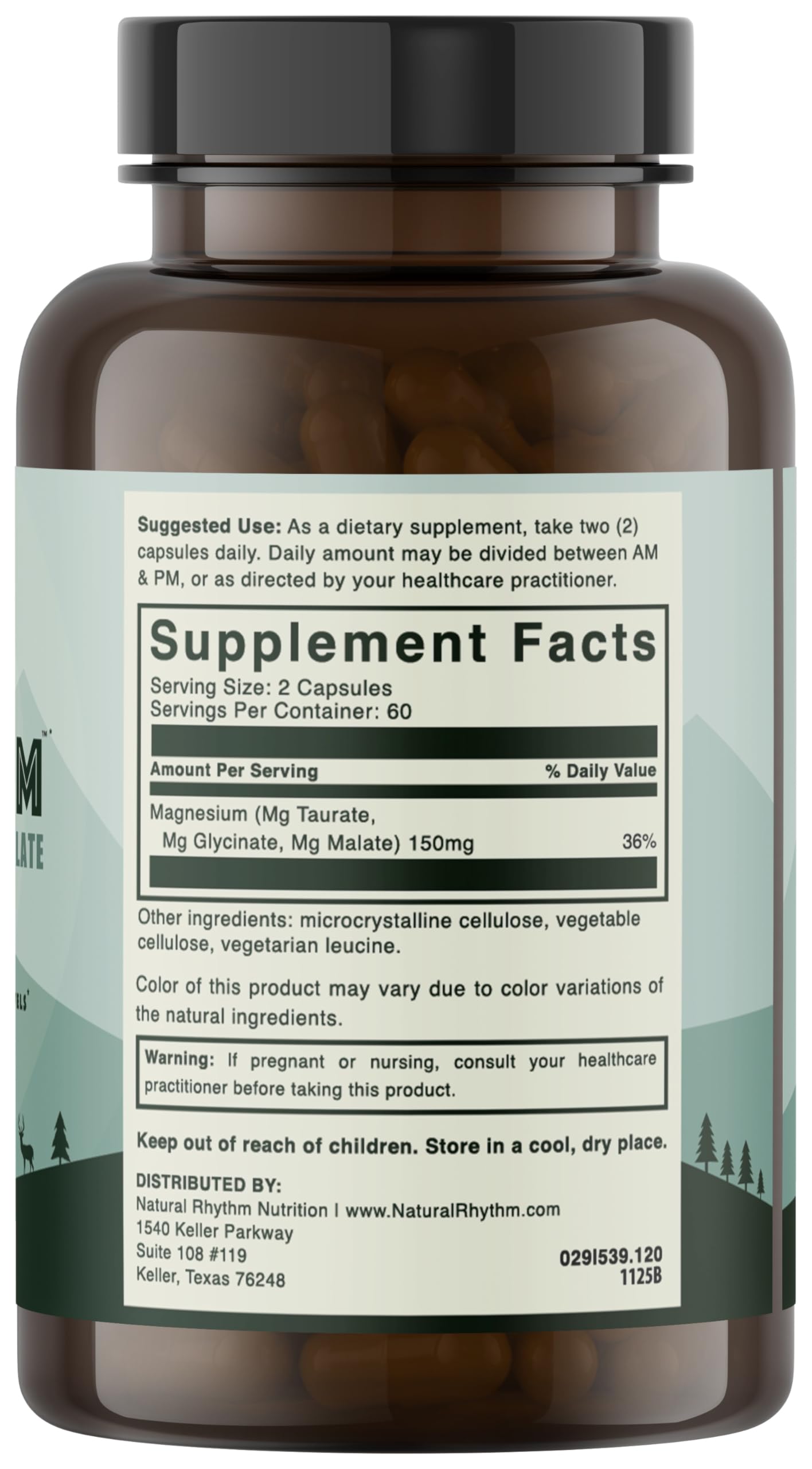 Natural Rhythm Triple Calm Magnesium Complex 150mg, 120 Capsules — Amazon image 9