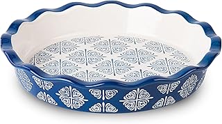 Wisenvoy Pie Pan Ceramic Pie Dish Pie Plate Porcelain Deep Dish Pie Pan ...