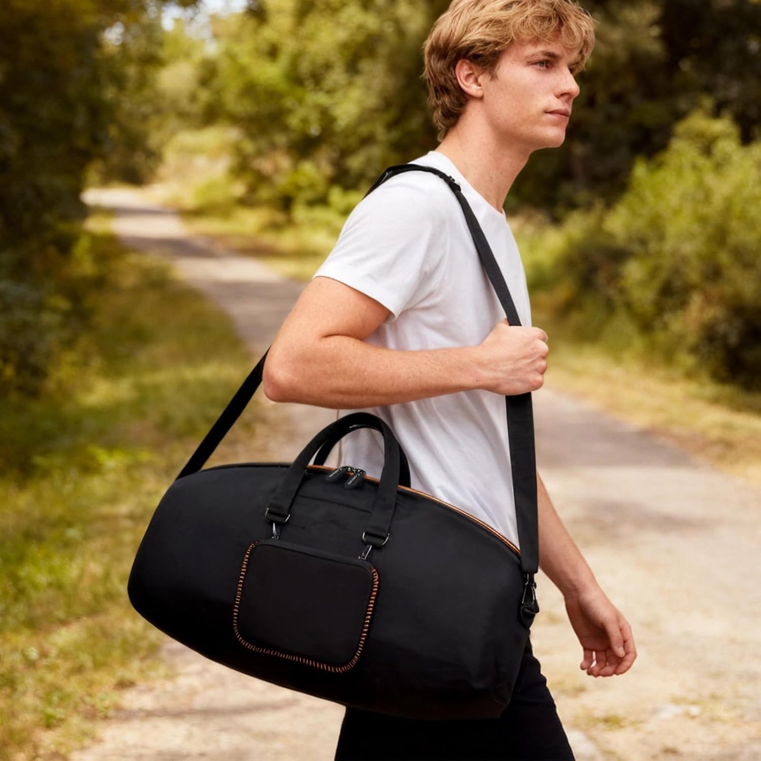 Comecase Hard Travel Case for JBL Boombox 4 Powerful Portable Waterproof Speaker, Bluetooth Speaker Storage Organizer with Shoulder Strap and Small Pocket for USB Charger Cables- Orange Inside