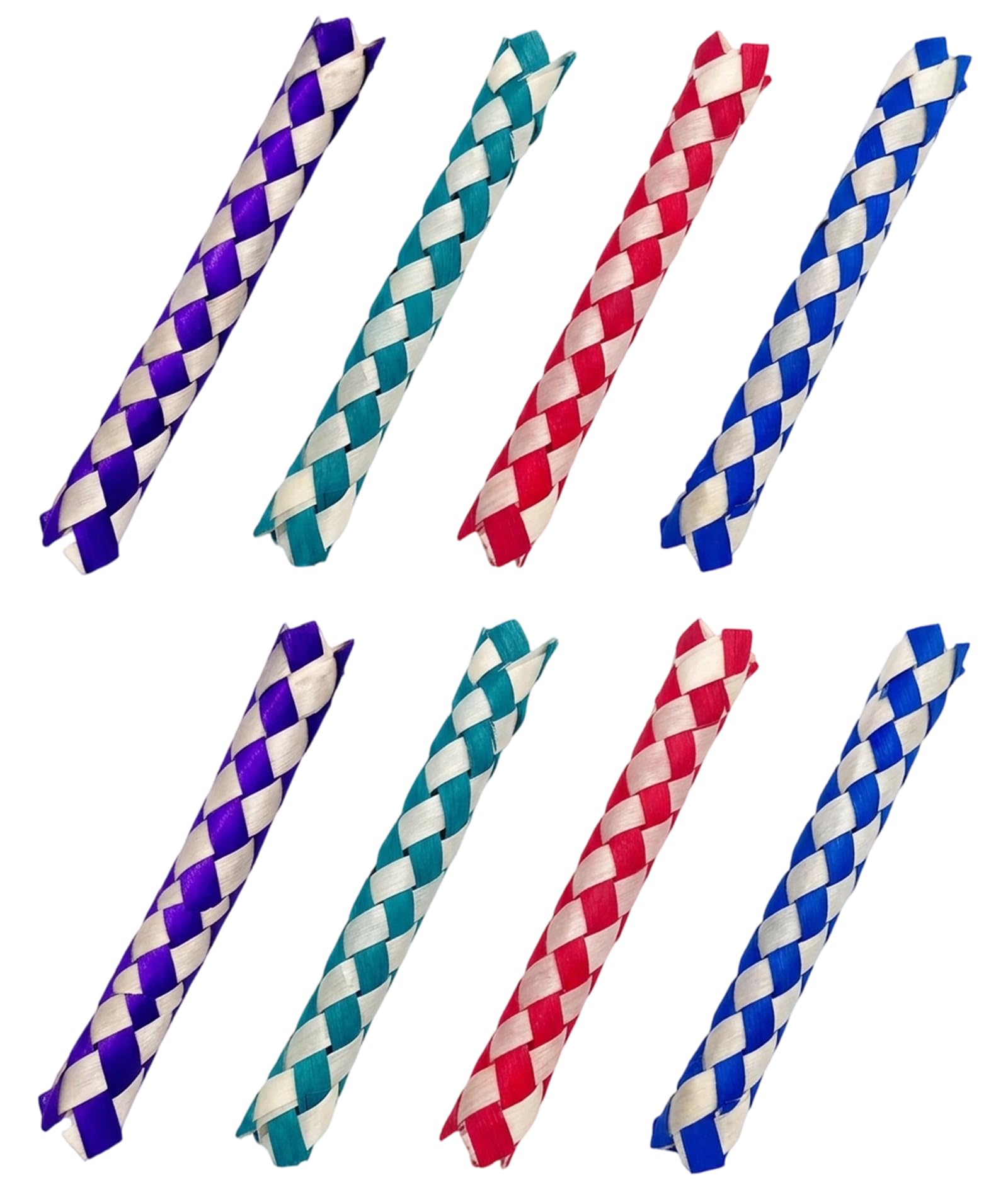 8Pcs Prank Toys, Hand Woven Bird Chewing Gadgets, Finger Trap Prank Gadgets, Multiple Colors, Interactive Pet Toy for Playful Entertainment and Leisure Interactive Time-image-39