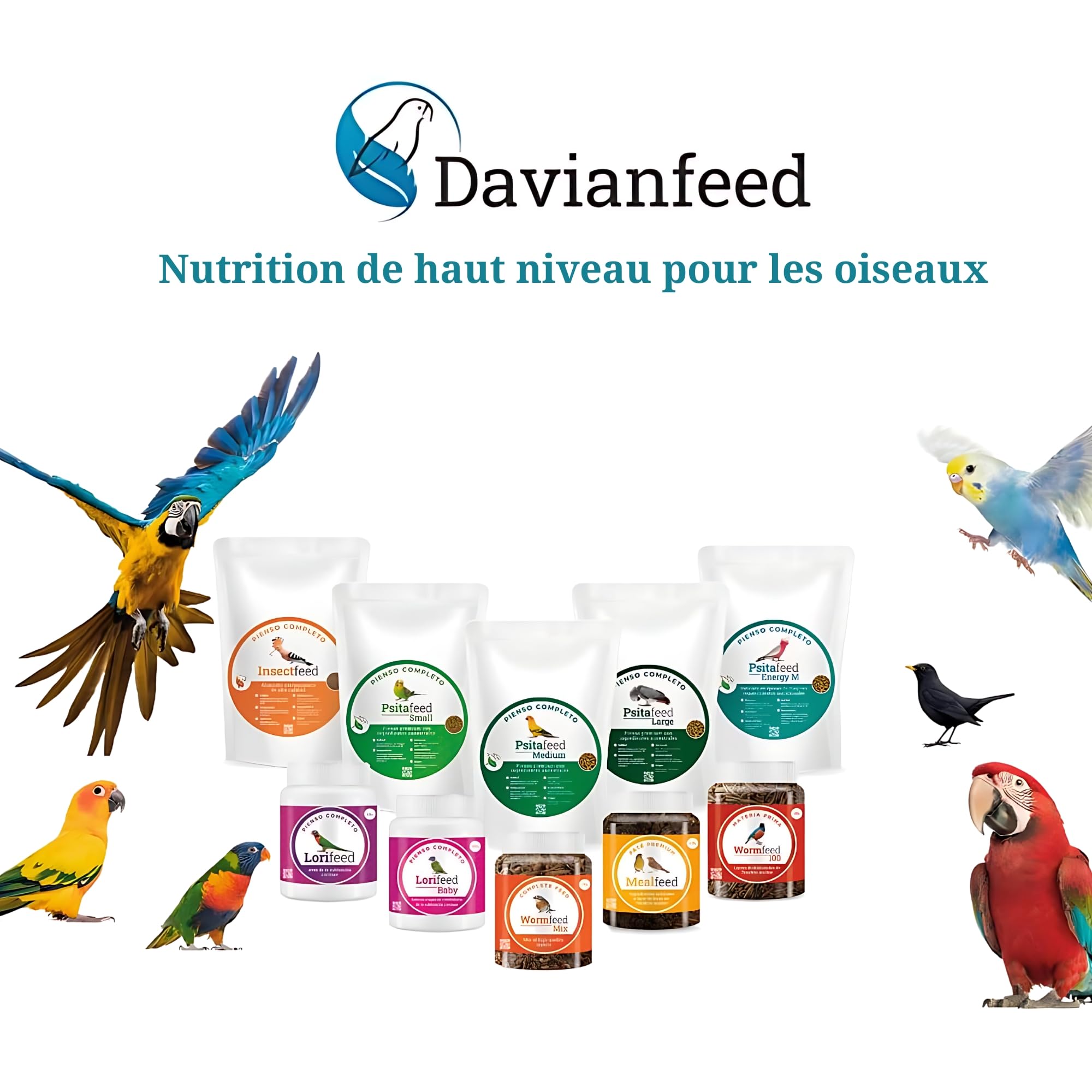 Lorifeed - Nectar Loris Complet 1,4kg - Alimentation pour Oiseaux Nectarivores - Formule Naturelle - Qualité et Santé Digestive Premium - Davianfeed