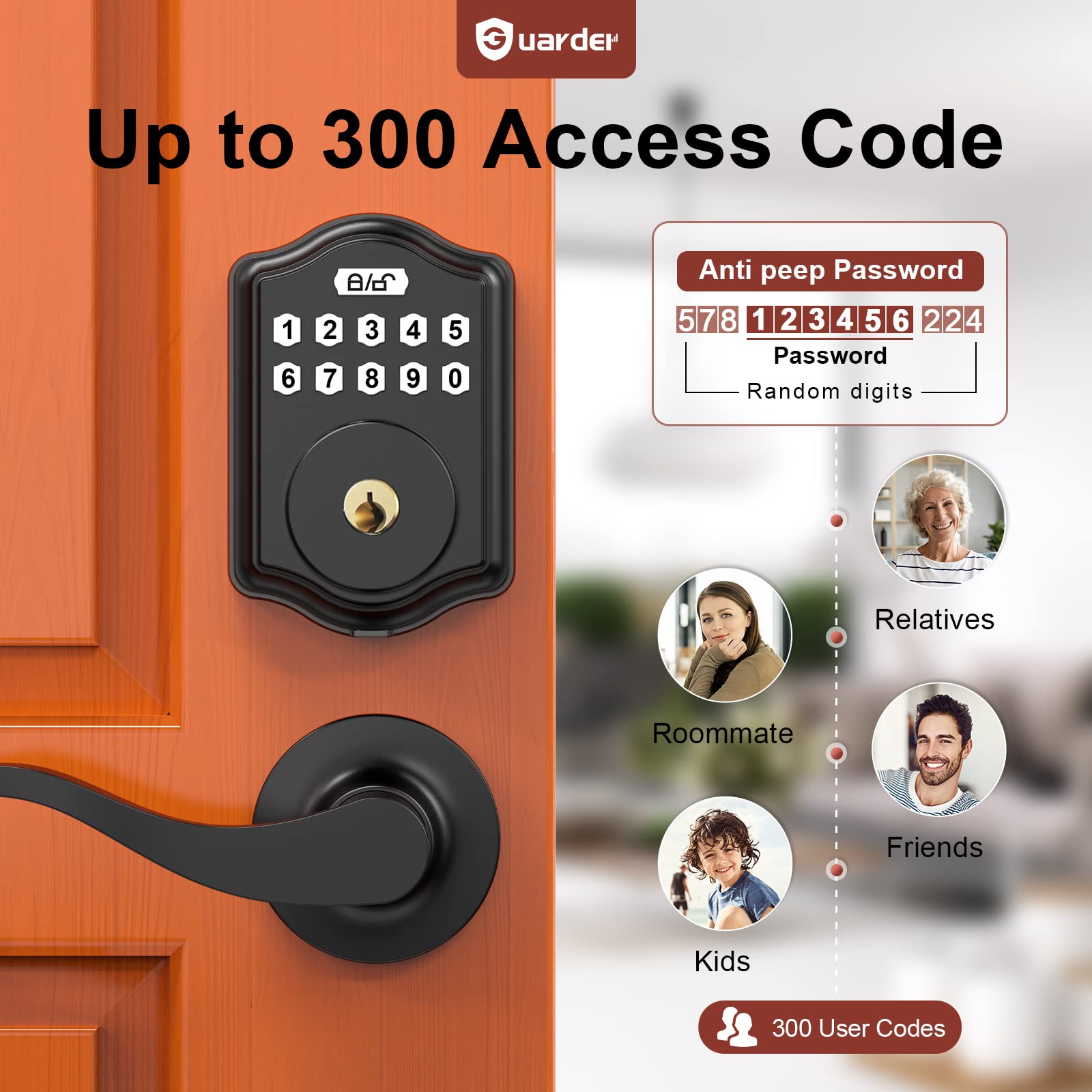 Smart Entry Lock Set Smart Door Lock VCHOO Keyless Entry Door Lock Deadbolt With Handle Set ...