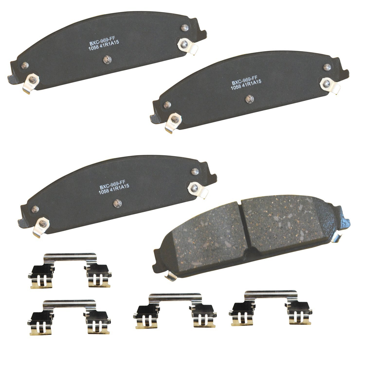 Bendix Premium SBC1058 Ceramic Front Brake Pads for select Chrysler 200, Chrysler 300, Dodge Avenger, Caliber, Challenger, Charger, Magnum (models with Dual Piston Calipers)