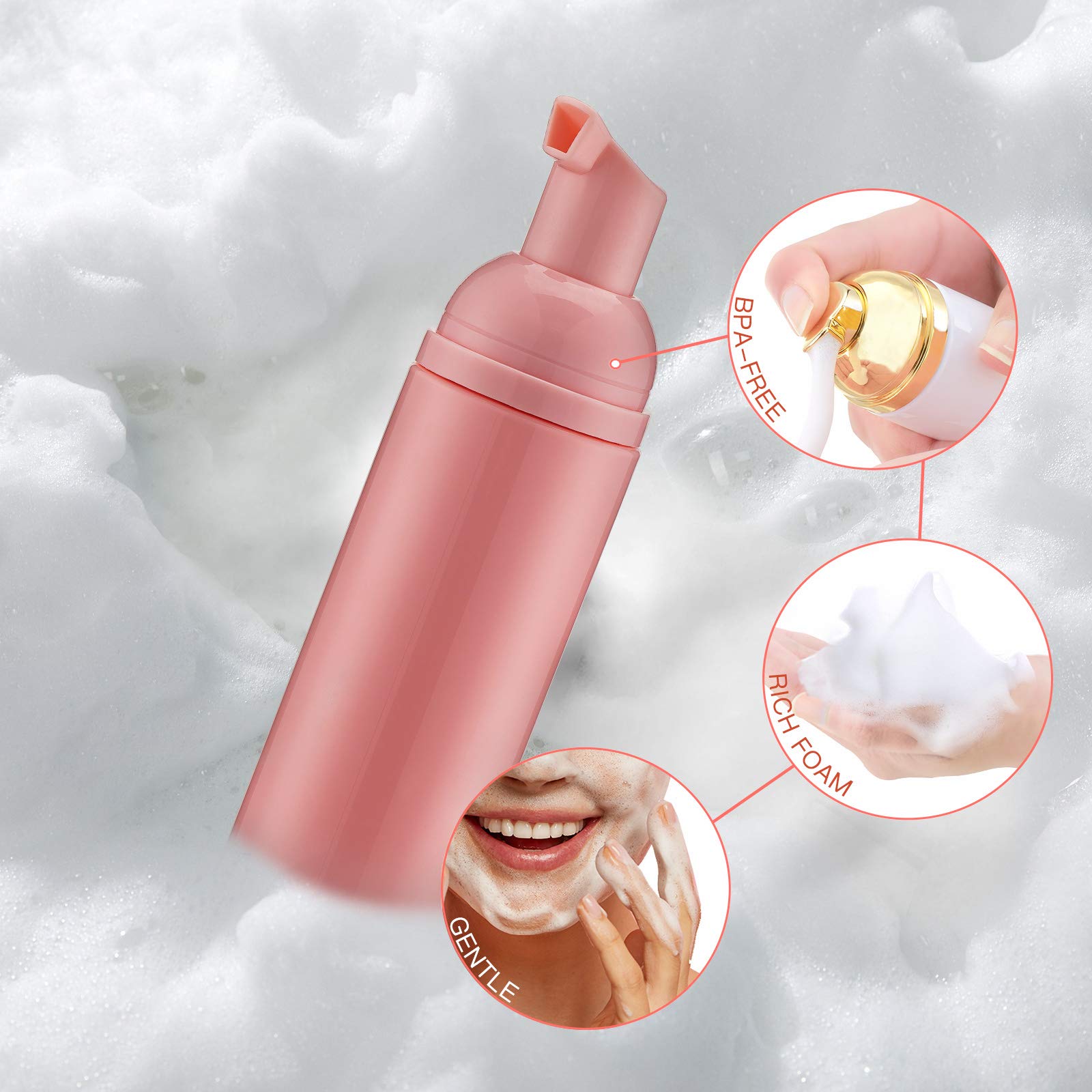 3 Leere Seifenschaum-Flaschen (57 Ml) – Für Reise, Wimpernshampoo & DIY