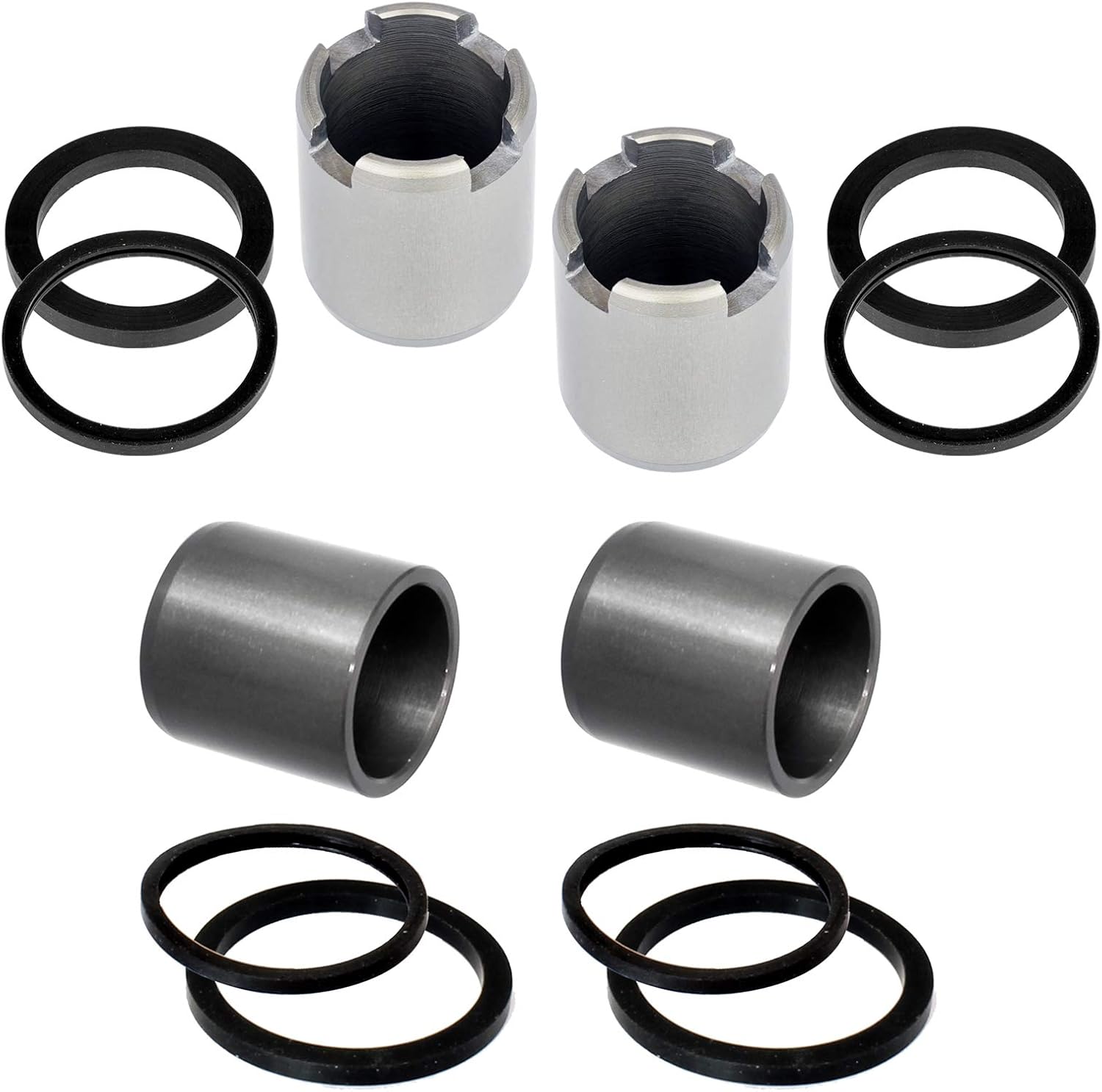 Caltric Front And Rear Brake Caliper Piston with Seals Compatible with Polaris Rzr 800 Efi 2008-2014 / Rzr 1000 2016 2017 2018