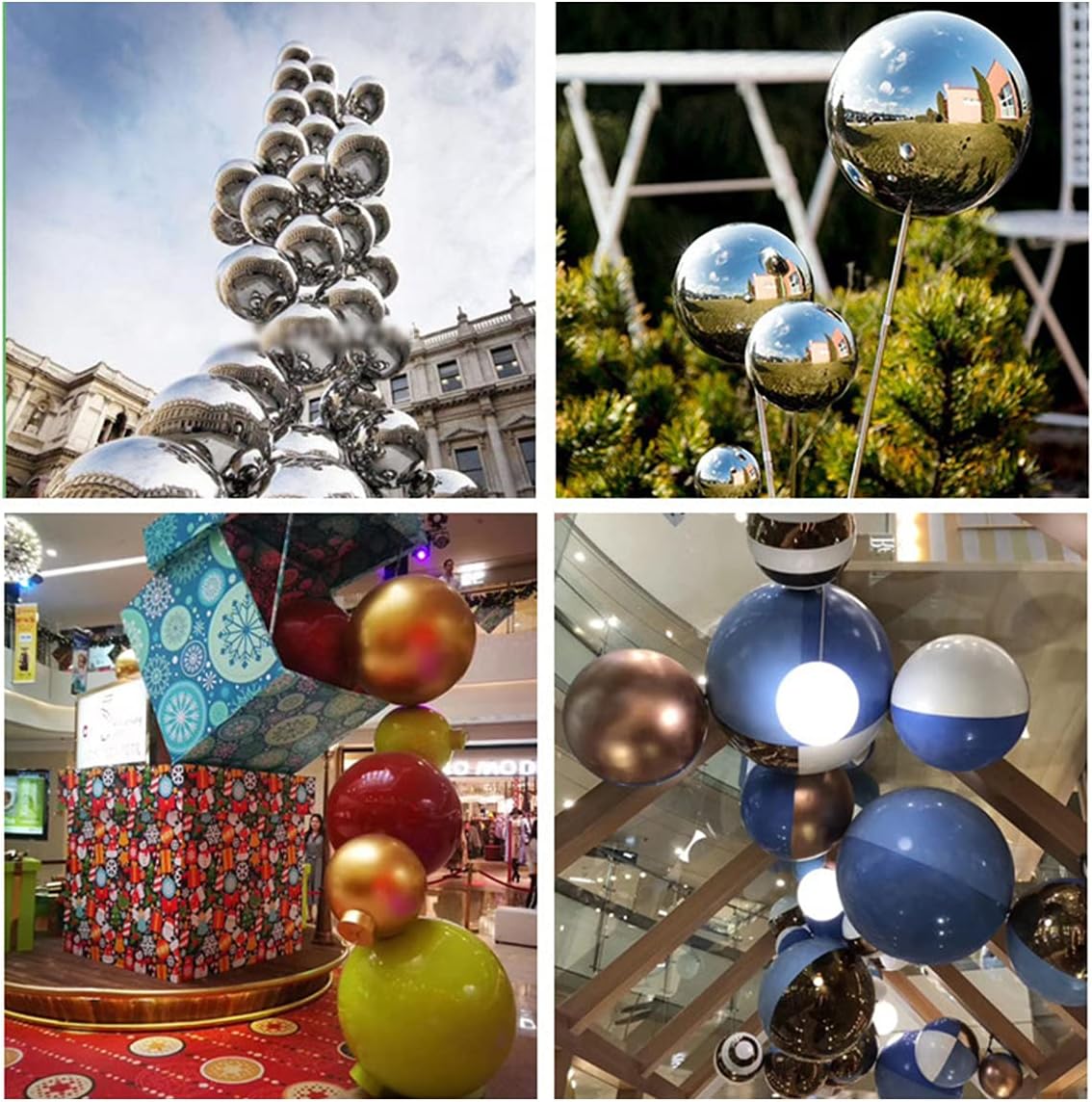 Mirror Finish Gazing Ball - Floating Reflective Garden Ornament, Decorative Sphere for Garden, Home & Outdoor Water Feature Decorations(225mm)
