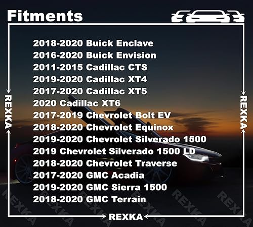 Miniatura 3 de Rexka 10 piezas de alerón de apertura de rueda basculante 15864780 compatible con GM Chevy Cadillac GMC Buick Sierra Silverado Acadia Traverse