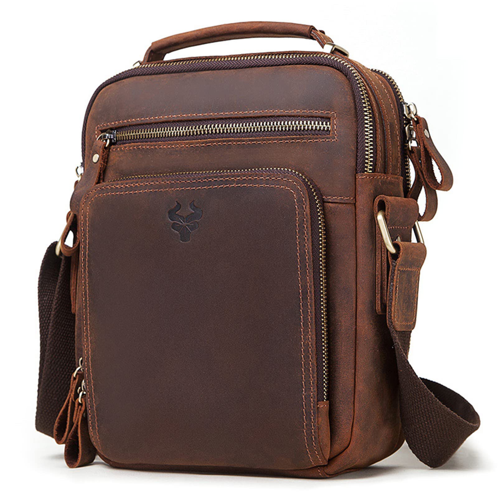 Mochila de viaje y maletín de cuero para organizar tu día con comodidad 8