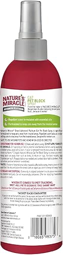 Miniatura 2 de Nature's Miracle Advanced Platinum - Aerosol repelente de bloques de mascotas para gatos, 8 onzas, ayuda de entrenamiento en interiores para gatos