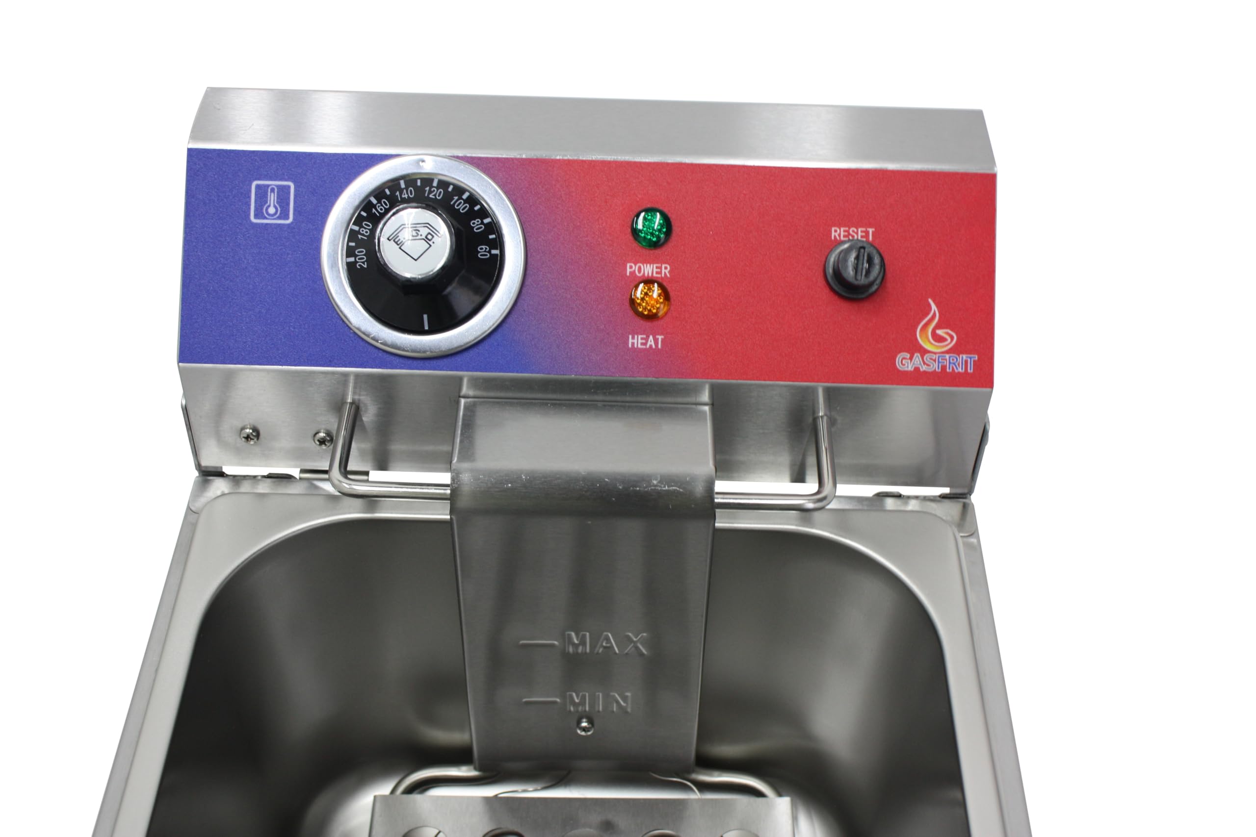 Friggitrice elettrica professionale industriale in acciaio inox con rubinetto | 10 L o 20 L (10+10) | Zone fredde | Alta potenza (10 L)