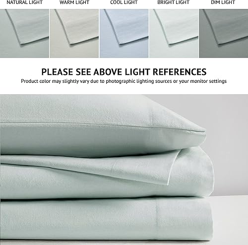 Miniatura 2 de Beautyrest Sábanas de franela de algodón, acogedoras y transpirables, juego de sábanas elásticas con bolsillo profundo para colchones de hasta 18