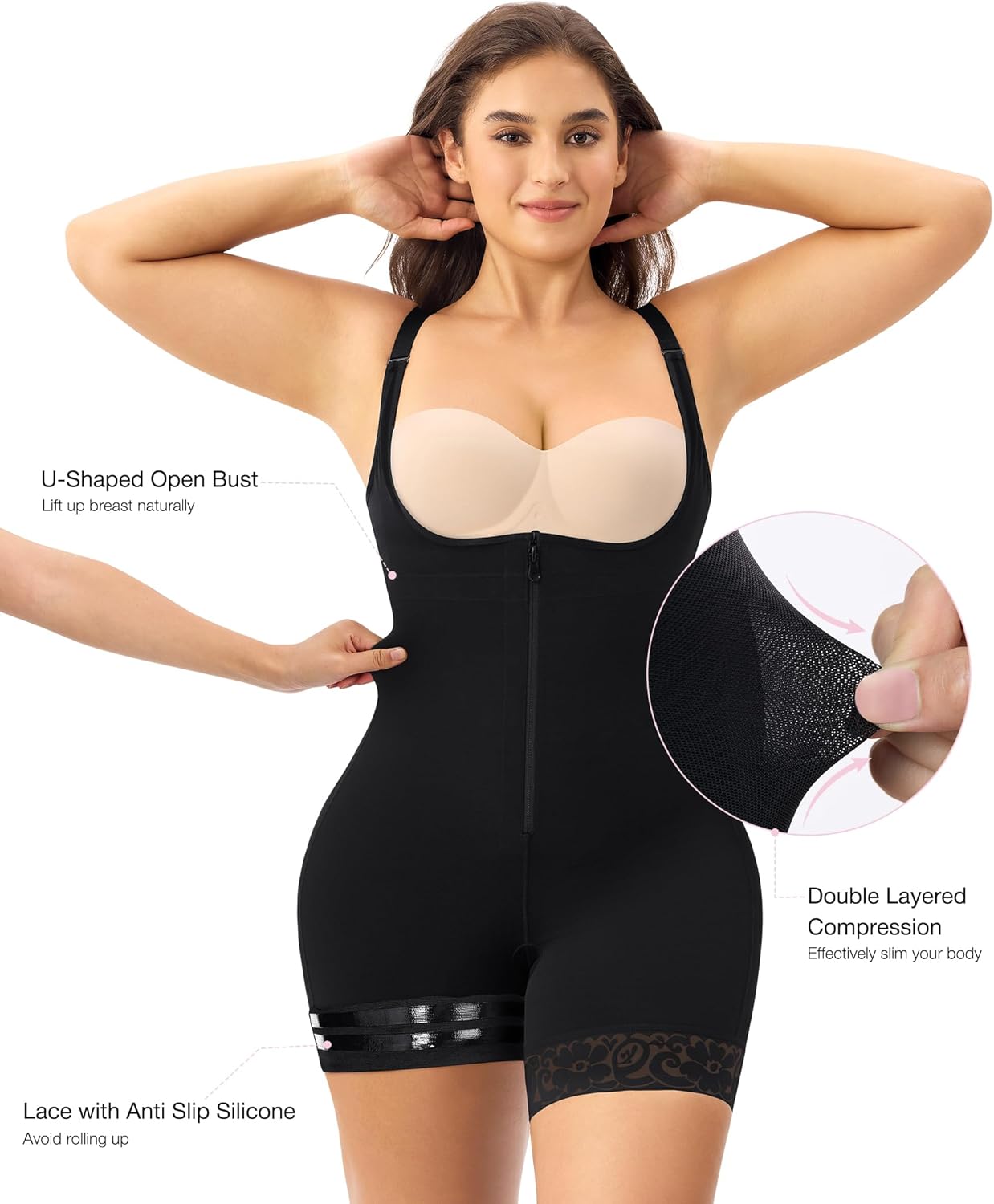Eleady Full Body Shapewear for Women Fajas Colombianas Moldeadoras Overbust Postpartum Slimming Bodysuit Tummy Control - Image 2
