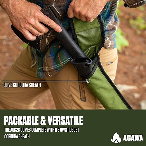Vista 19 de AGAWA BOREAL - Sierra plegable de 15 a 15 pulgadas con hoja de sierra multiusos, equipo de campamento para senderismo, pesca, caza, bushcraft y kit
