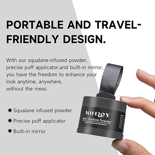 Miniatura 6 de Paquete de 2 polvos para cubrir las raíces y retoques  oculta las canas, adelgazamiento del cabello, línea del cabello, línea de la barba, cejas, al