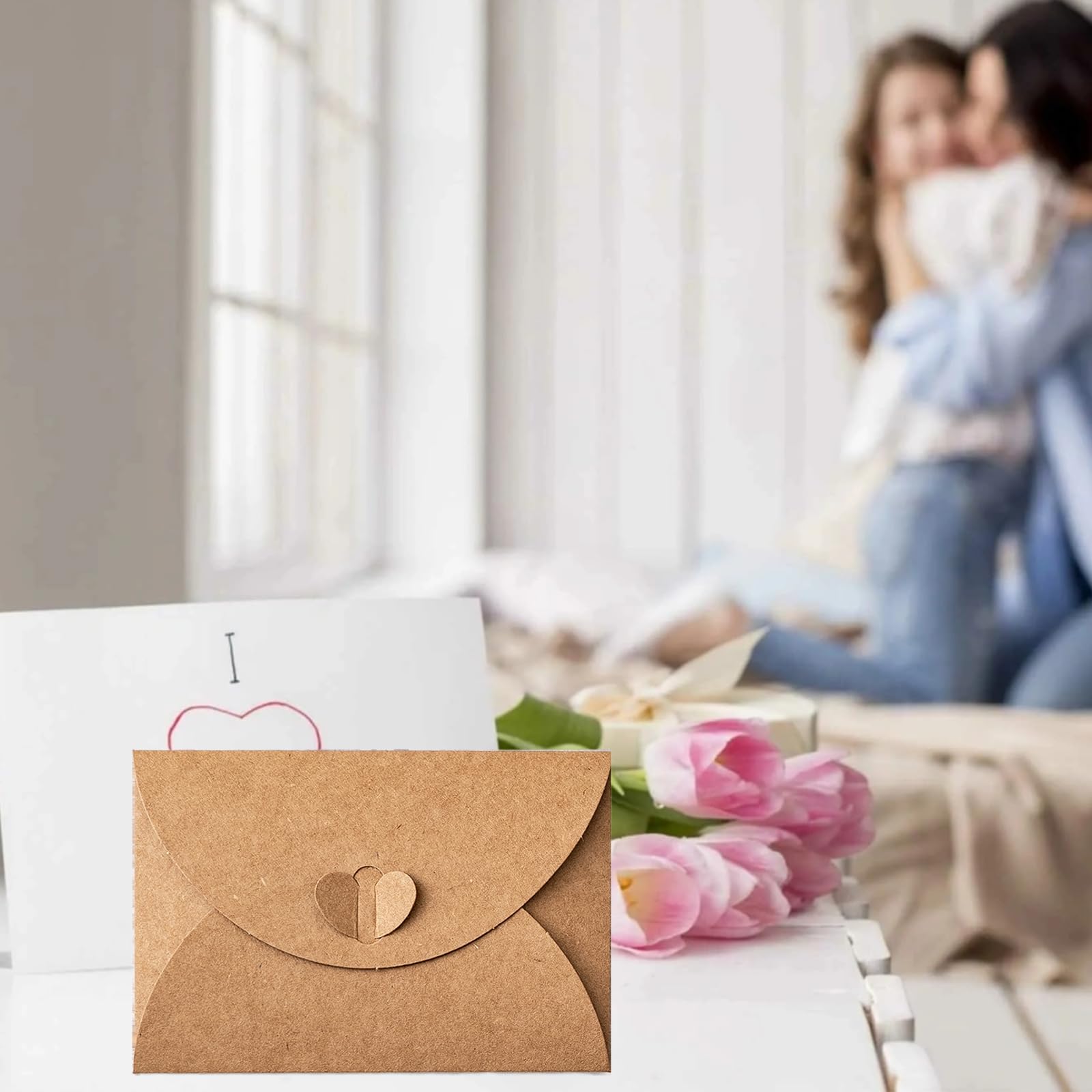 Small Envelopes, Cute Envelopes Gift Card Envelope Vintage for Small Cards Notes Invitations(10 Pcs)