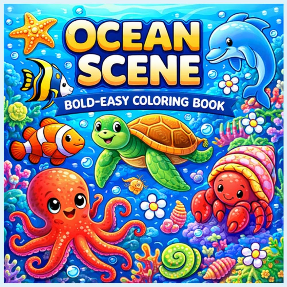 ocean adventures coloring book: fun and educational underwater scenes to color