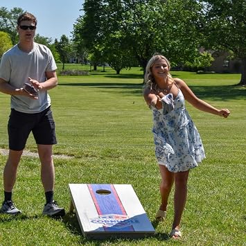 World Series of Cornhole Professional All-Weather Cornhole BoardsRegulation 2x4 PVC Cornhole Set for Outdoor PlayTournament Grade, Weatherproof, Durable Construction w/Folding Legs & Carry Handles