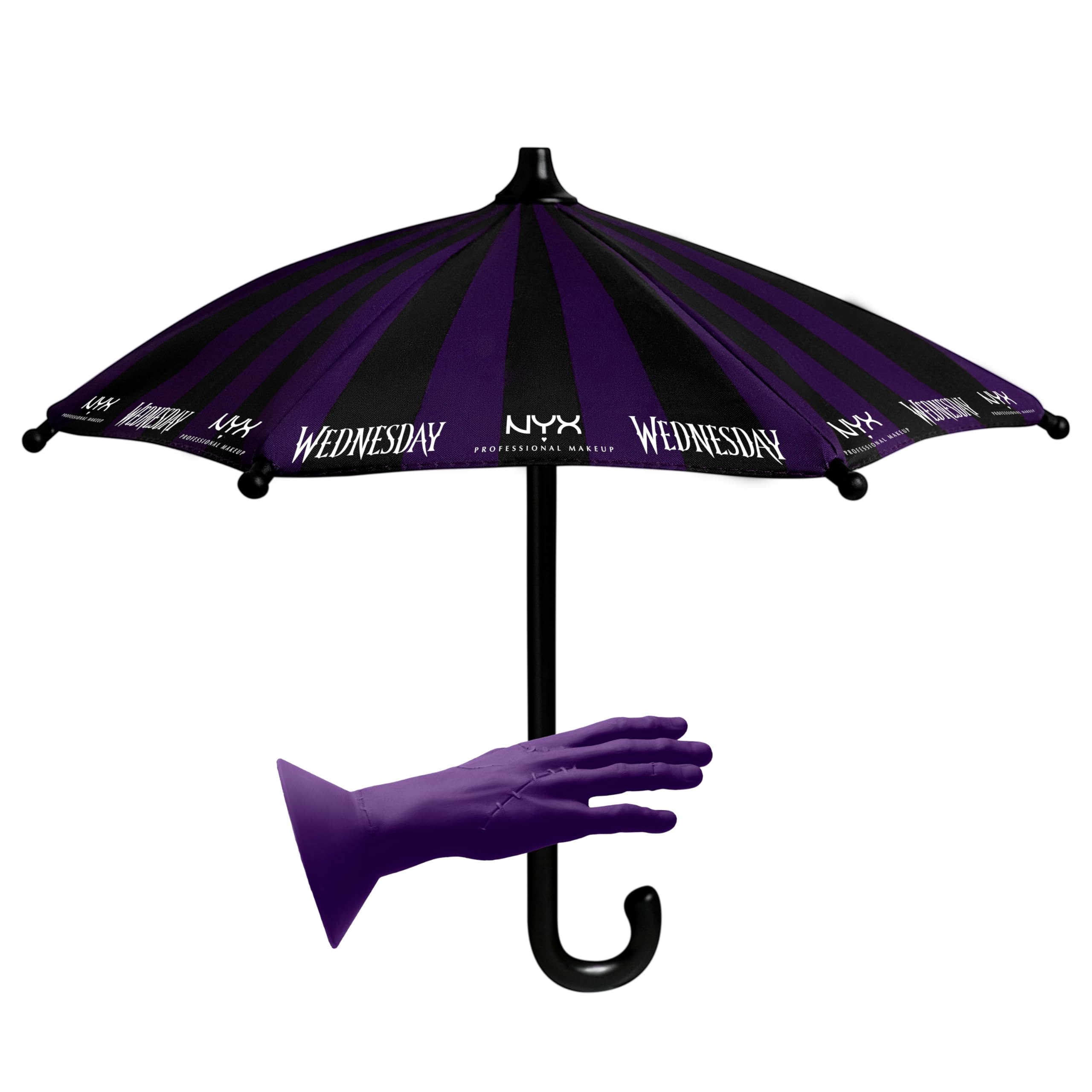 NYX PROFESSIONAL MAKEUP Wednesday Phone Umbrella, Decorative Miniature Attachment, Blocks Sunlight, Rain & Glare for Phone or Tablet