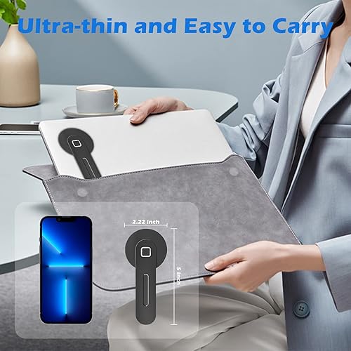 Miniatura 4 de imluckies Soporte magnético para teléfono portátil, clip de montaje lateral ajustable para monitor de computadora compatible con iPhone 141312