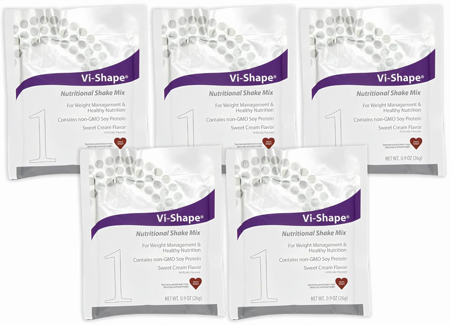 ViSalus Vi-Shape Nutritional Shake Mix Travel Packets (5 Count) | Sweet Cream Flavor