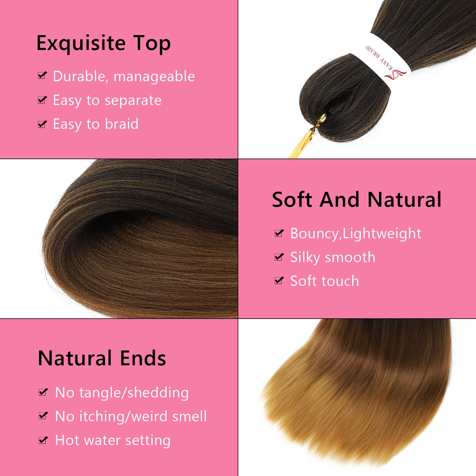 Easy Braid Pre stretched Braiding Hair Extensions - Image 3