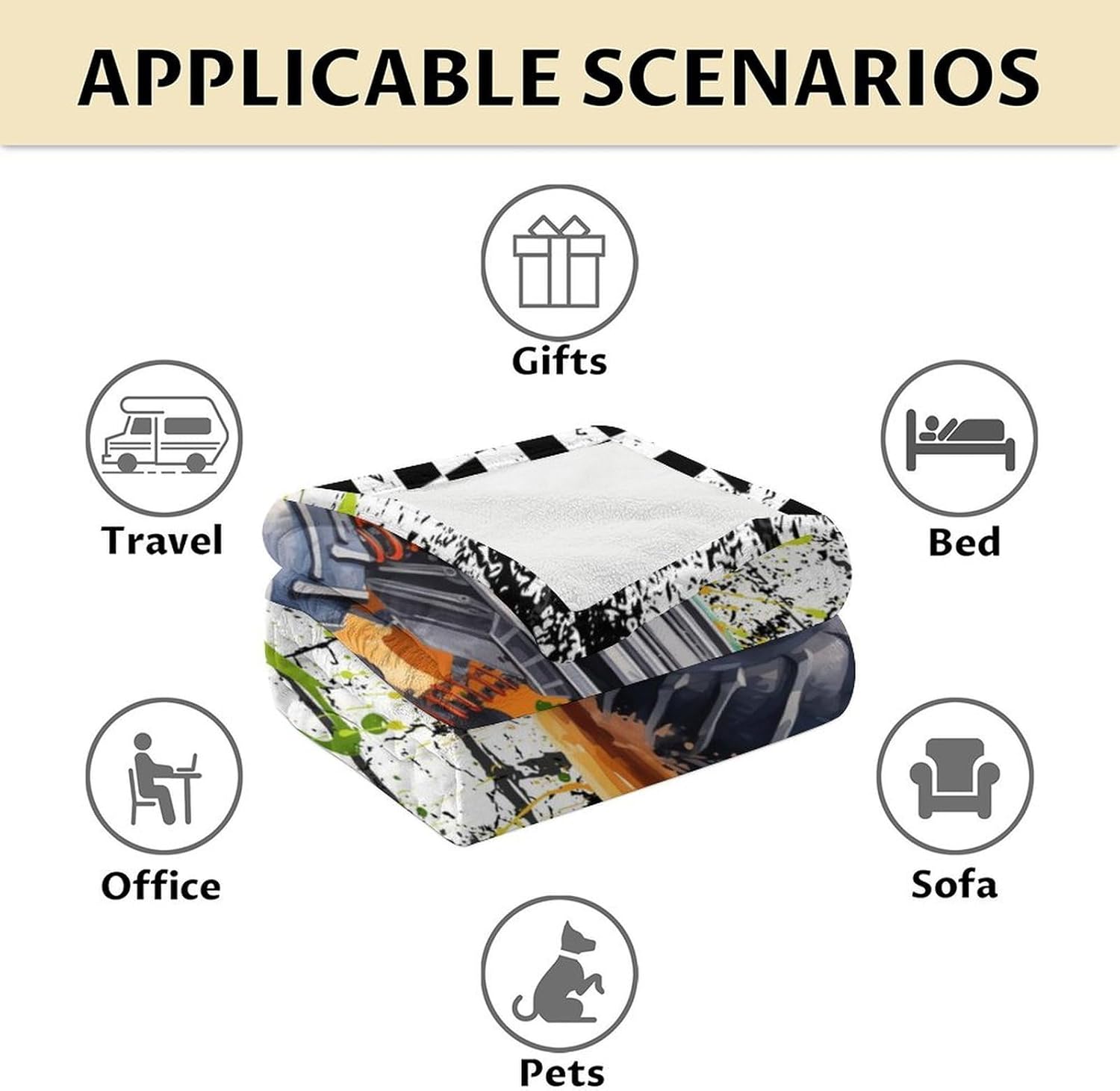 Truck Blanket for Kids - 40" x 50" Toddler Blankets Gifts for Boys - Fuzzy Cozy Soft Truck Throw for Outdoor, Chair - Image 6