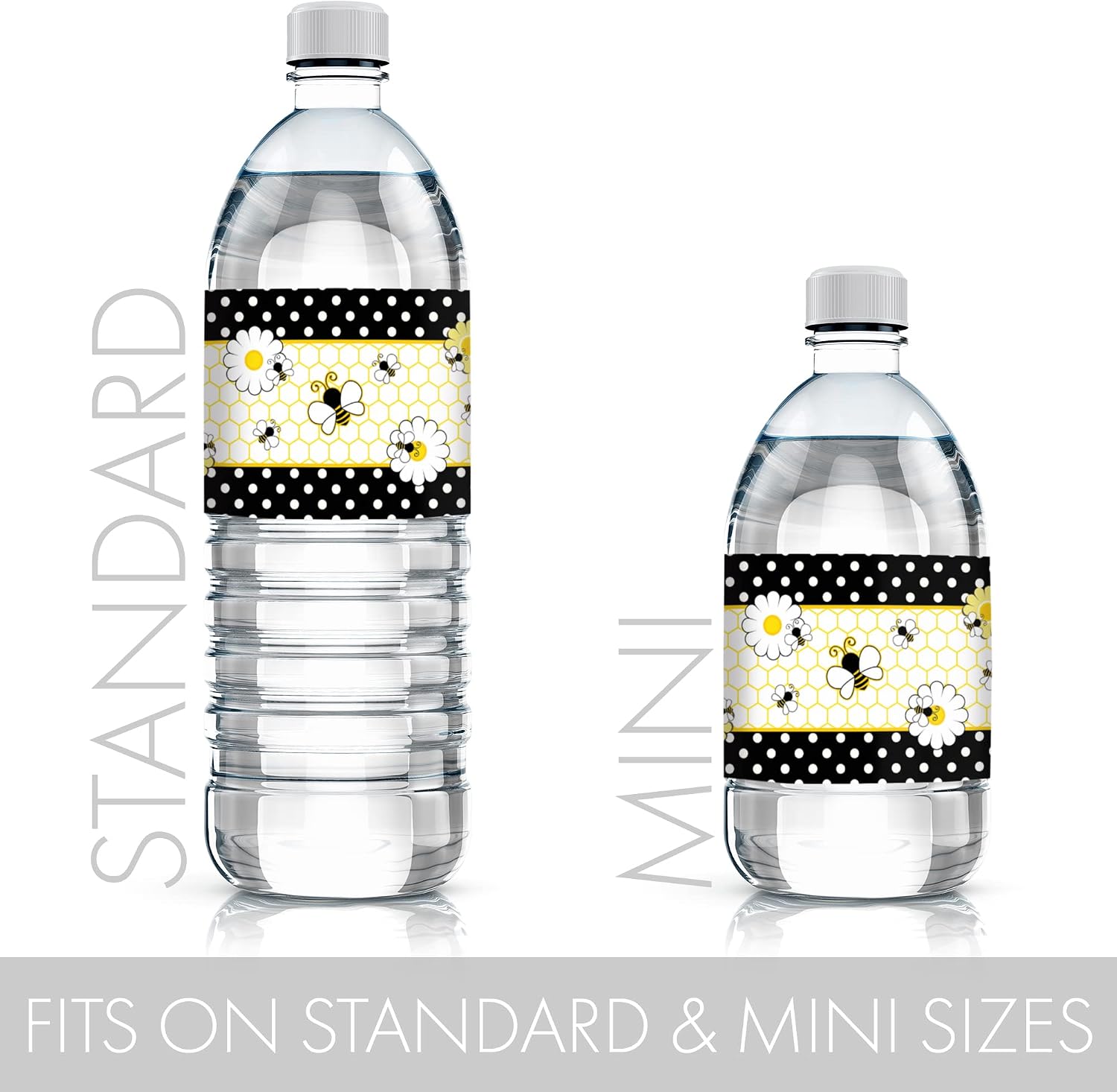 Bumble Bee Party Water Bottle Labels - 24 Stickers