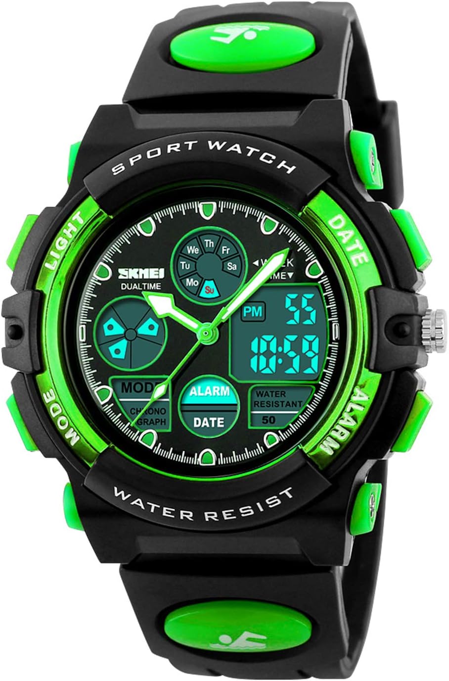 Boys Watch,Kids Watch for 5-15 Year Old Boys,Digital Sport Outdoor Multi Function Waterproof with LED Alarm Calendar Analog Watch for Kids Gifts
