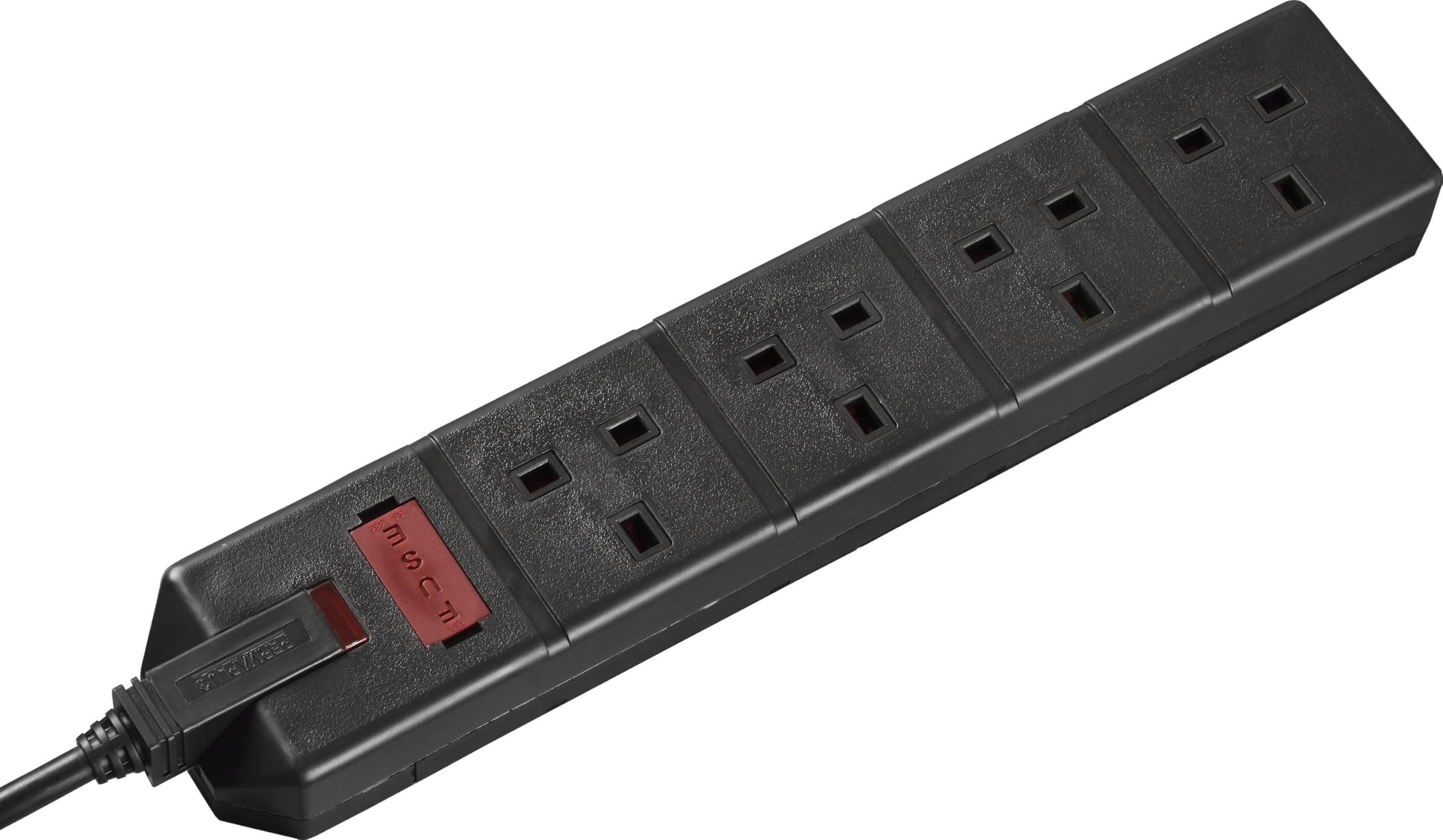 Masterplug Four Socket Extension Lead, 2 Metre Cable, LED Power Indicator, Un...