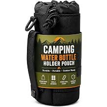1pcs Molle Water Bottle Pouch, 24x10cm Bottle Holder Adjustable Drawstring