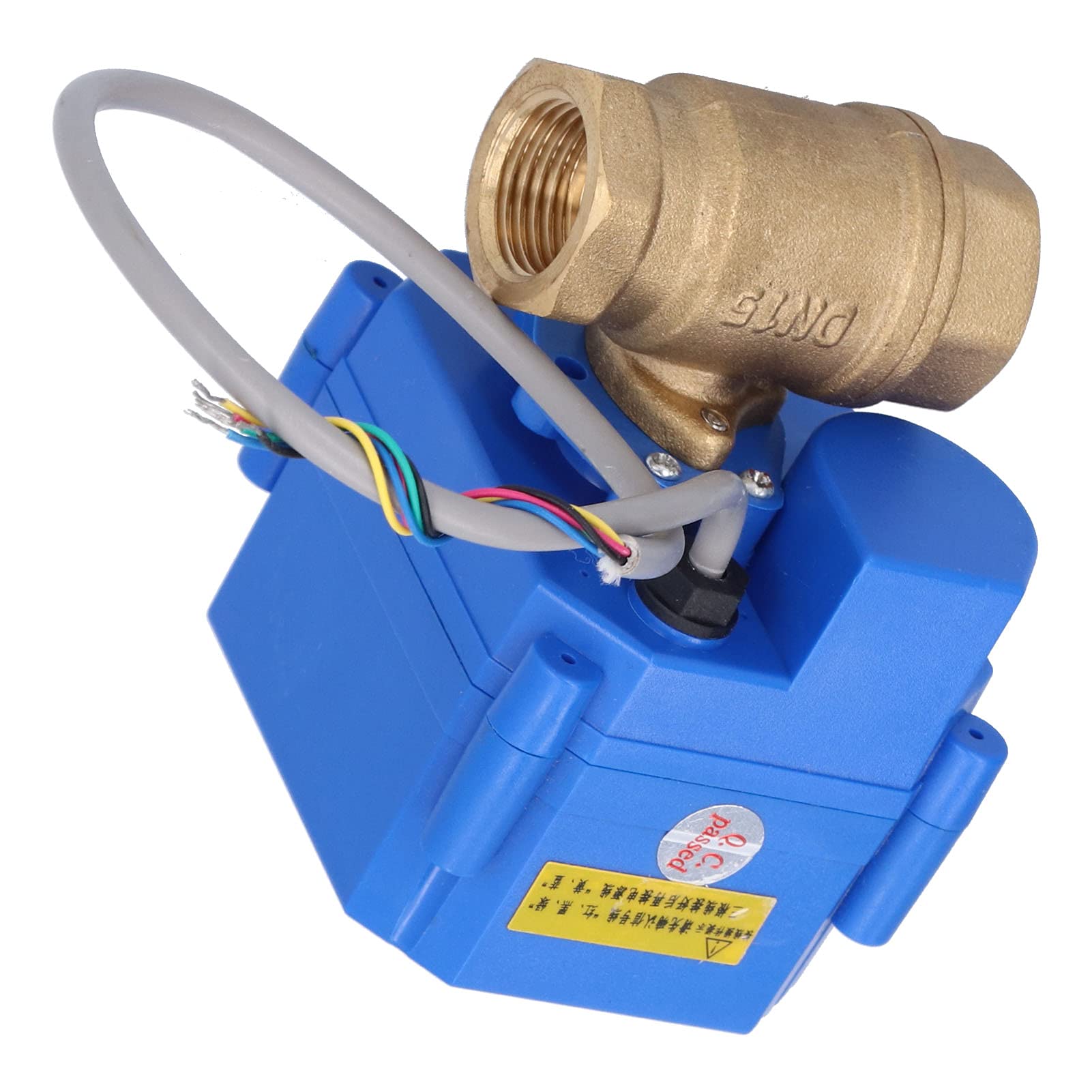 Valvola del Solenoide, Acqua Automatica di Spegnimento Acqua Smart Acqua Speguita Valvola Mini Ottone Motorizzato a 5 Filo DC12 V Attraverso l'interruttore Indicazione Valvola a Sfera Elettrica BSP