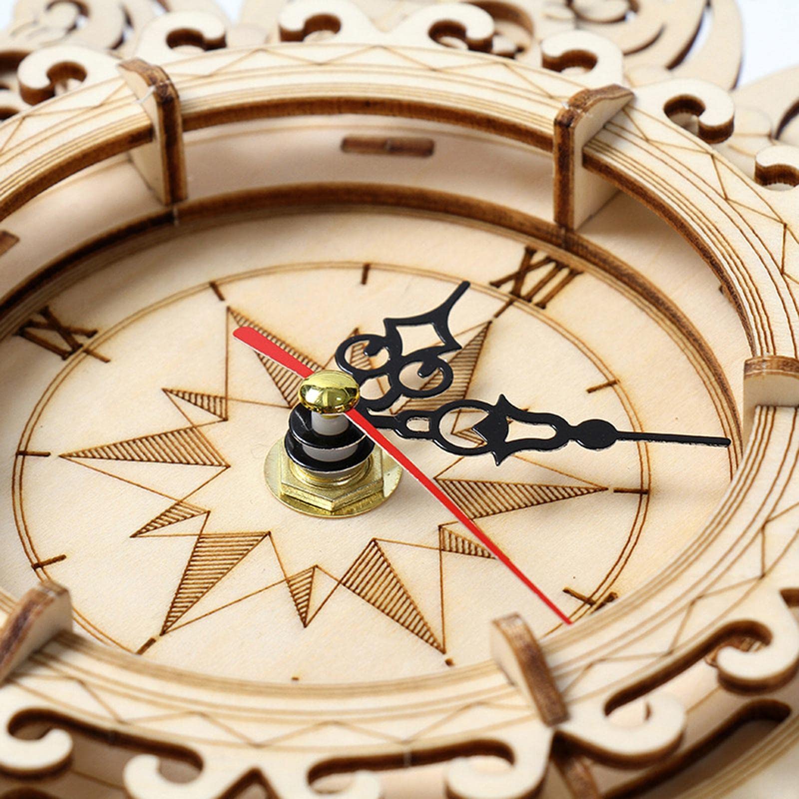 HouseVibe Modello di Orologio a Pendolo in Legno 3D per Adulti, Kit Fai da Te per Costruire Orologio da Parete Barocco, Decorazione Artigianale, 7.48x2.95x13 pollici