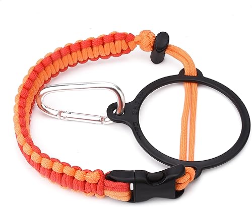 Miniatura 10 de HYDRO CELL Mango de paracaídas de boca ancha, correa con anillo de seguridad y mosquetón. Compatible con botellas de agua de acero inoxidable de 14,