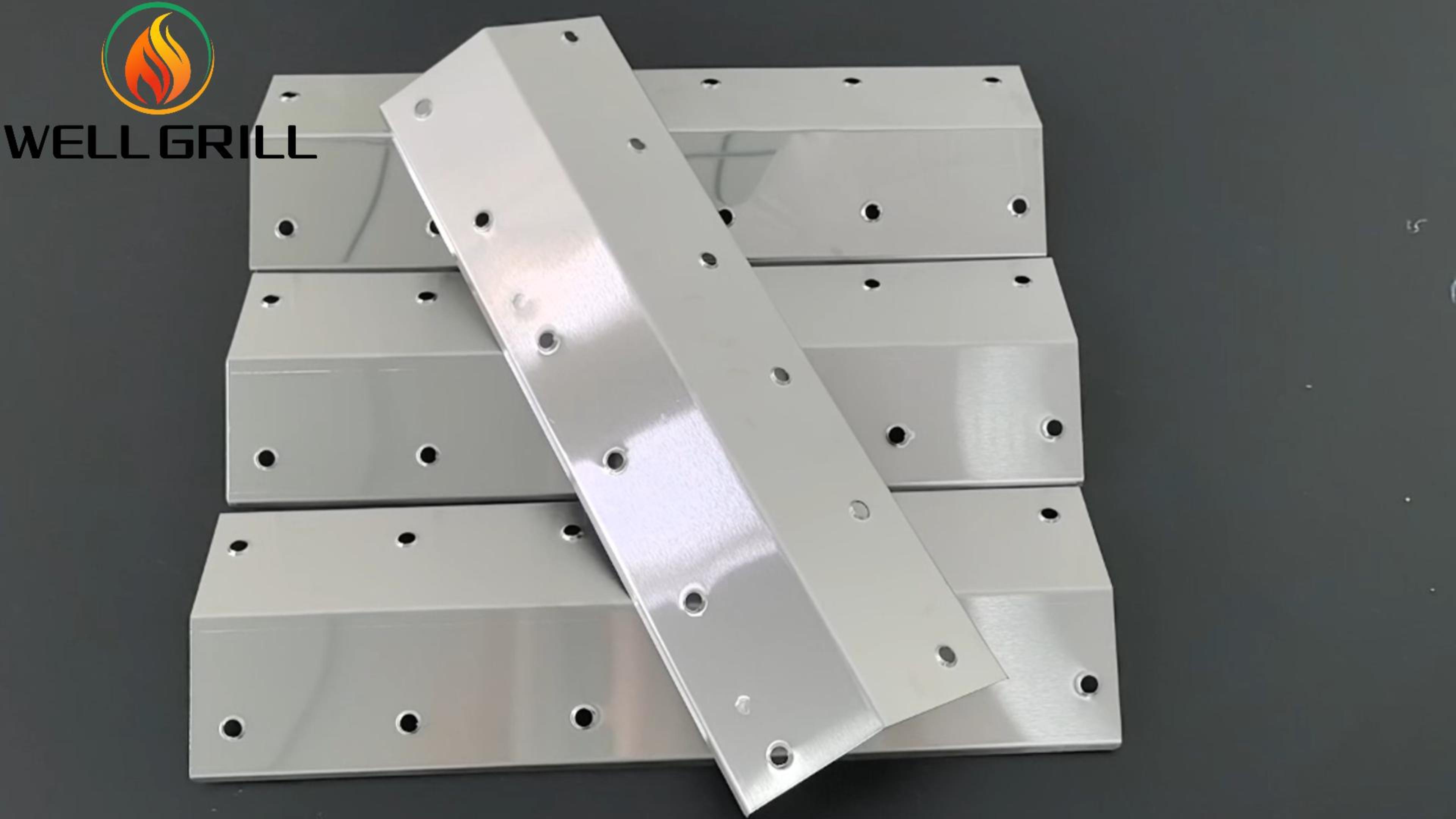 WELL GRILL 4-Pack Stainless Steel Heat Plates BBQ Flavorizer Bar
