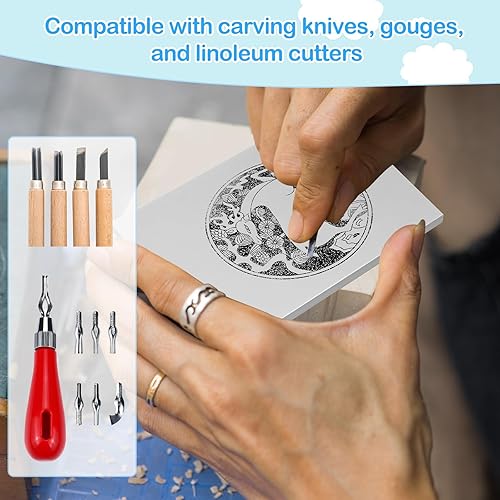 Miniatura 5 de Frienda 40 bloques de tallado de goma rosa de 4 x 6 x 0.25 pulgadas, bloque de linóleo suave, ladrillo tallado de goma para sellos, manualidades de