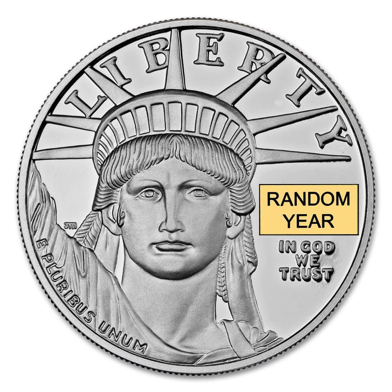 1997-2008 (Random Year) 1/10 oz American Platinum Eagle Coin Brilliant Uncirculated with Certificate of Authenticity $10 Seller BU