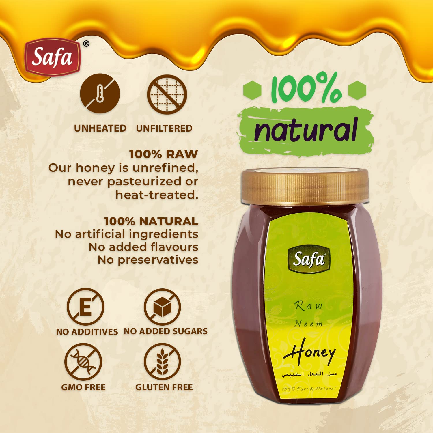Buy Now Safa Neem Honey | Raw Unprocessed 100% Pure Natural Honey | ... 6 Buy Now Safa Neem Honey | Raw Unprocessed 100% Pure Natural Honey | ...