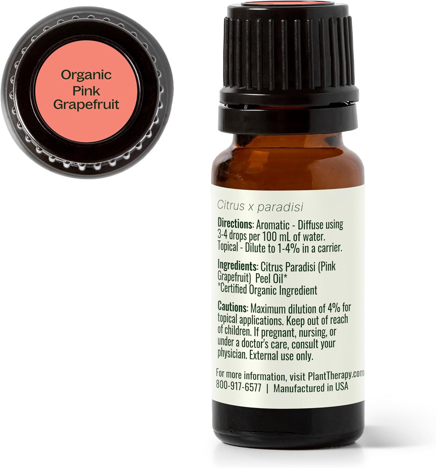 Plant Therapy Organic Pink Grapefruit Essential Oil Pink 10 mL (1/3 oz), 100% Pure, Undiluted Citrus Paradisi for Aromatherapy, Skin, Hair & Home - Image 8